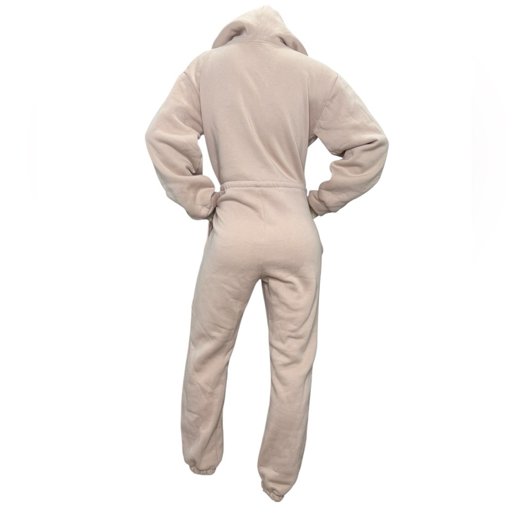 Zara Blush Pink Hooded Jumpsuit - Picture 3 of 11